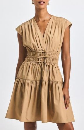 Derek Lam Tora Poplin Minidress in Camel at Nordstrom Rack, Size 00
