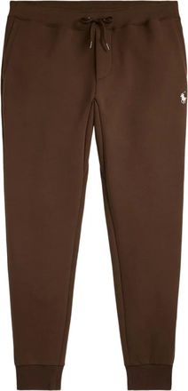 Polo Ralph Lauren Dubbelgebreide trainingsbroek met borduurwerk - Bruin