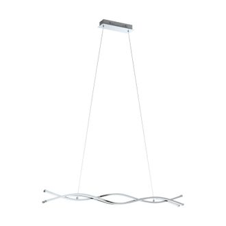 Loops Pendant Light Colour Chrome Shade White Plastic Bulb LED 3x13W Included