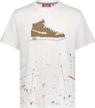 Mostly Heard Rarely Seen T-shirt Checker Louis - Bianco