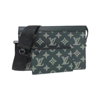 Louis Vuitton Pre-owned Pouch Schoudertas - Heren - Pre-owned - Groen - Maat: ONE Size Leer
