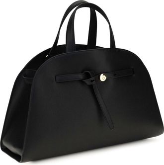 Tory Burch Womens Romy Bauletto Black Shoulder Bags