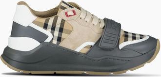 Burberry Mens Burberry Ramsey Check Sneakers - Cream - Size: 10
