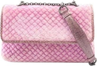 Bottega Veneta Borsa a spalla Pre-owned in tessuto e pelle - - Pre-owned - Donna - Viola - ONE SIZE