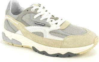 Floris Van Bommel Schoenen, Heren, Beige, 42 1/2 EU, Runner N.+ mesch