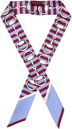 Gucci Printed Silk Twill Ribbon Scarf