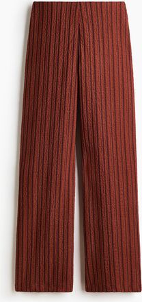 H&M Weite gecrinkelte Hose - Orange
