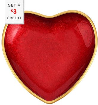 Vietri Vietri Baroque Glass Heart Cocktail Plate With $3 Credit