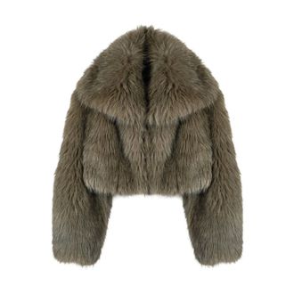 Patrizia Pepe Giacca corta soffice - - Jackets - Donna - Verde - S