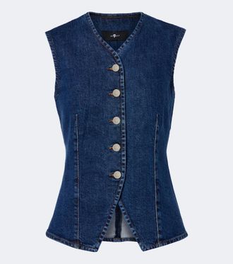 7 For All Mankind Chaleco Lady de denim