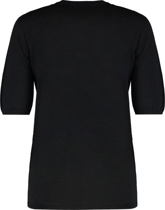 Max Mara Womens Wool Slim Fit Shirt Black Virgin Knitwear Sweater
