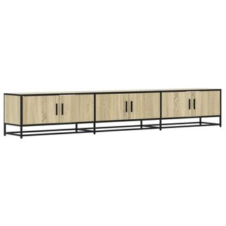 Berkfield Home TV Cabinet Sonoma Oak 240x35x41 cm Engineered Wood in Light Tan | Size: 240 x 35 x 41 cm