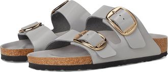 Birkenstock Arizona Big Buckle High Shine Womens Shoes Stone Coin : EU 41 (US Womens 10-10.5) Narrow