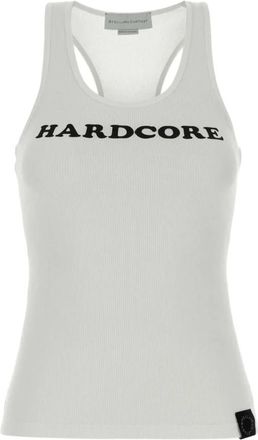Stella McCartney Hardcore Slogan Tank Top - Dames - Tops zonder mouwen - Wit - L - Katoen - Tops