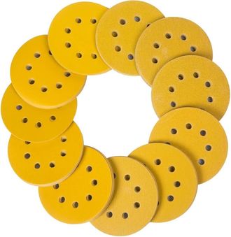 OEM Disco Lijm - 125 Mm - 8 Agujeros - Grano P60 A P800 - Para Lijadoras Orbitales Y Amoladoras Angulares - 110 Unidades