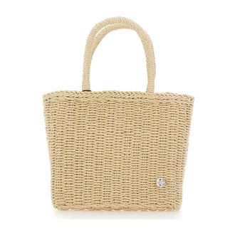 Colmar Outdoor Accessories, female, Beige, Size: ONE SIZE Raffia Effect Handbag
