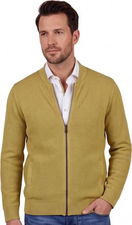 Casamoda Geel gebreid katoenen Casa Moda vest