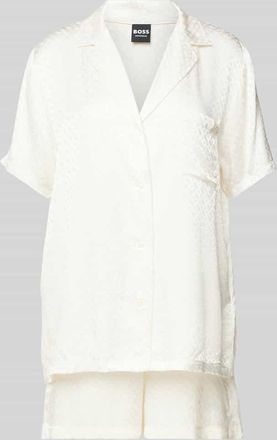 HUGO BOSS Pyjama aus reiner Viskose in Offwhite, Gr&ouml;&szlig;e M