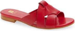 Bruno Magli Andria Woven Slide Sandal in Ruby Leather at Nordstrom Rack, Size 10.5