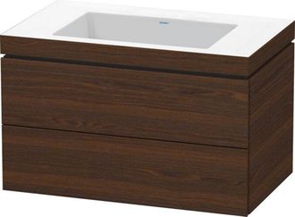 Duravit Lavamanos Duravit L-cube Con Base Mural, 80x48 Cm, 2 Cajones, Sin
