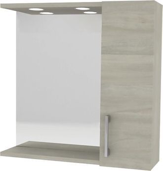 OEM Espejo De Ba&ntilde;o Colgante Simple Cm 58 X 16 X H.57 - Roble Gris