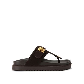 Steve Madden Womens Suede Tuned In Dark Brown Sandals - Size UK 7