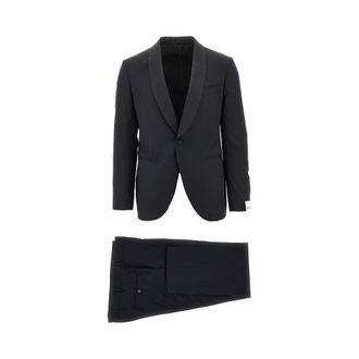 Lubiam Wool suit with satin details Man 46