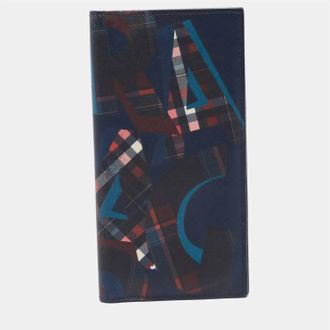 Ferragamo Geometric Print Bi-Fold Long Wallet In Multicolor