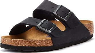 Birkenstock Arizona SFB Unisex Sandals - Black Faux Leather - Size EU 42