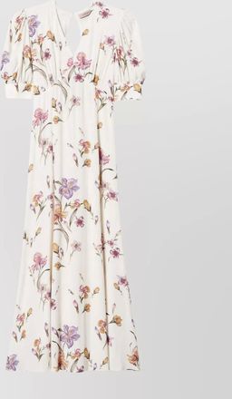 Twin-Set floral maxi dress open back