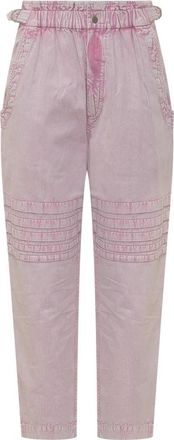 Isabel Marant Mellya High Waist Pants - Dames - Broeken - Roze - 2XS - Katoen - Broeken