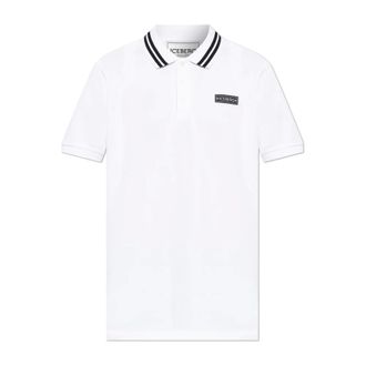 Iceberg Polo Shirts, male, White, Size: 2XL Polo Shirt with Logo Patch