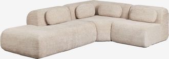 Sklum Sof&aacute; Modular Rinconera De 3 Piezas Con Div&aacute;n Izquierdo En Chenilla Envasado Al Vac&iacute;o Merida Sklum