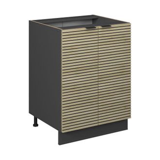 Vicco Mueble Bajo De Cocina Fame-line, Panel De Roble, 60 Cm Sin Encimera