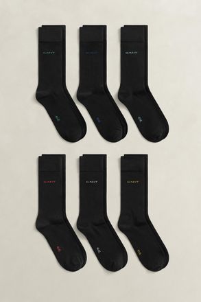 GANT Men 6-Pack Soft Cotton Socks (43-45) BLACK