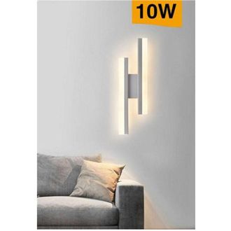 Trade Shop Trade Shop - Applique Parete Moderno 10w Lumetto Abat Jour Bianca Luce 6500k 4000k 3000k E87b