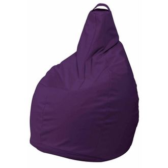 Talamo Italia Dmora - Pouf Parini, Poltrona multiuso, Poltroncina sacco, Pouf poggiapiedi, Made in Italy, 90x90 h120 cm, Viola