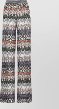 Missoni wide leg patterned viscose trousers