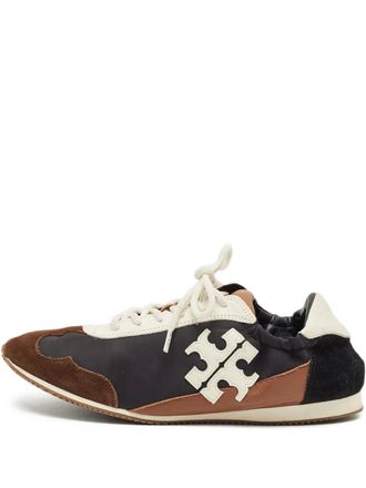 Tory Burch logo-detail lace-up sneakers - Black