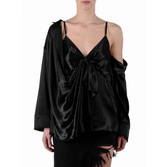 Alexander Wang Overhemden, Dames, Zwart, M, Casual overhemd