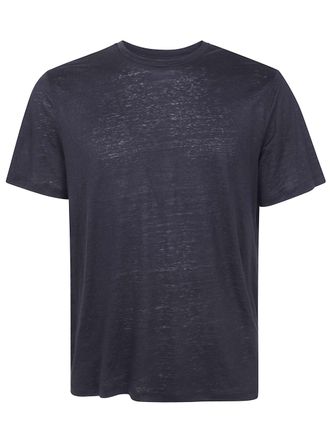 Majestic Solid Color Short Sleeves Round Neck Sweater