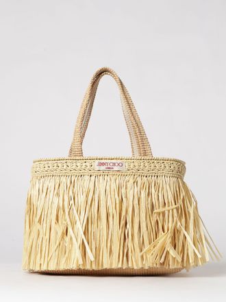 Jimmy Choo London Borsa Beach Tote East-West Jimmy Choo in rafia con frange