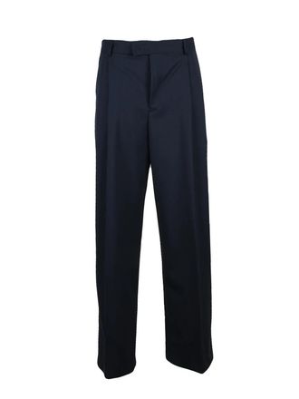Mauro Grifoni Pleated Wide Leg Trousers with Structured Fabric