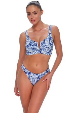 Sunsets Vienna V-Wire Bikini Swimsuit Top - DD Cup in Island Ink Rib at Nordstrom, Size 40