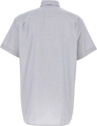 Valentino Garavani Mens Embroidered Oxford Shirt Rigabiancoblu Exterior: Cotton Camicie