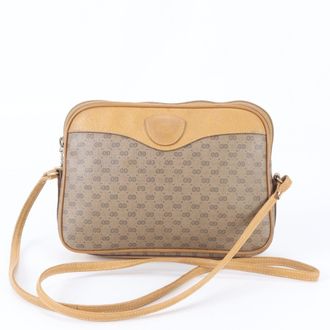Gucci Microguccissima Brown Leather Coated Canvas Shoulder Bag Tote Bag (Pre-Owned)