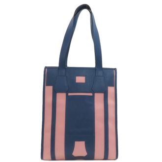 Herm&egrave;s Blue Pink Toile H Tote Bag (Pre-Owned)