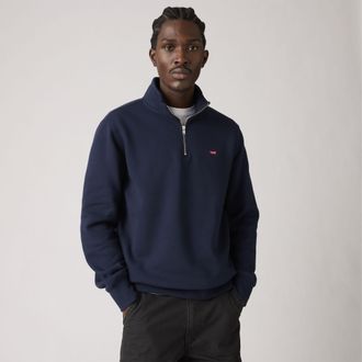 Levi's Original Housemark Quarter Zip Pullover - Mens - 2XL - Blue