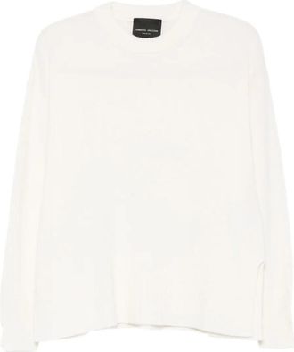 Roberto Collina Maglione Girocollo In Lana E Cashmere-Donna