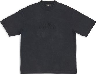 Balenciaga Fashion Institute T-shirt Medium Fit Washed Black 612966TMVH68190